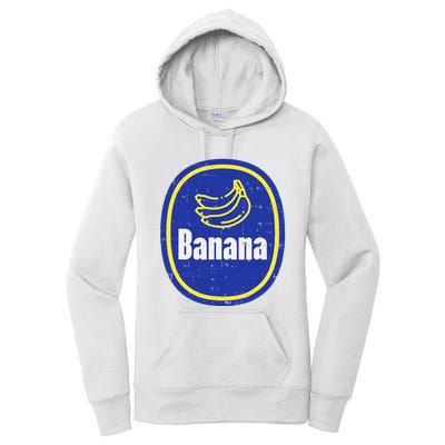 Banana Sticker Funny Fruit Lazy DIY Easy Halloween Costume Women's Pullover Hoodie