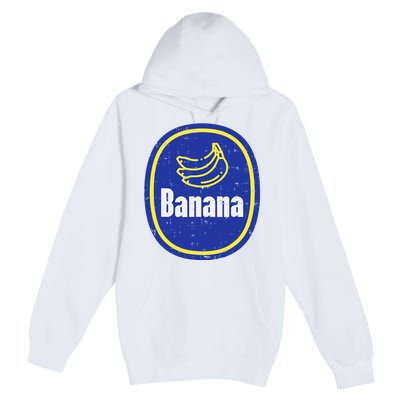 Banana Sticker Funny Fruit Lazy DIY Easy Halloween Costume Premium Pullover Hoodie