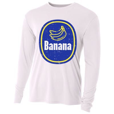 Banana Sticker Funny Fruit Lazy DIY Easy Halloween Costume Cooling Performance Long Sleeve Crew