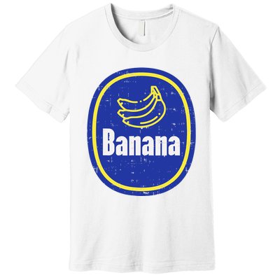 Banana Sticker Funny Fruit Lazy DIY Easy Halloween Costume Premium T-Shirt