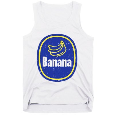 Banana Sticker Funny Fruit Lazy DIY Easy Halloween Costume Tank Top