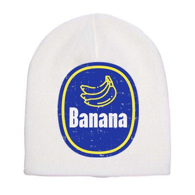 Banana Sticker Funny Fruit Lazy DIY Easy Halloween Costume Short Acrylic Beanie