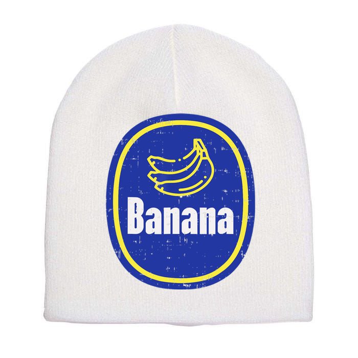 Banana Sticker Funny Fruit Lazy DIY Easy Halloween Costume Short Acrylic Beanie