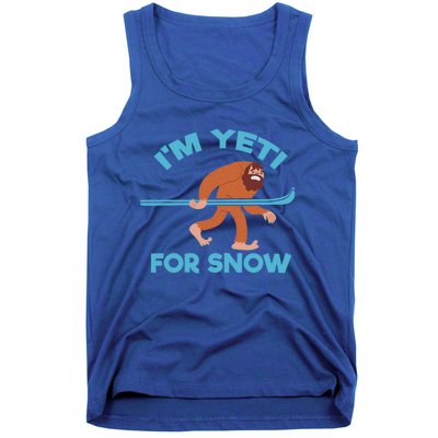 Bigfoot Skiing Funny Im Yeti For Snow Gift Tank Top