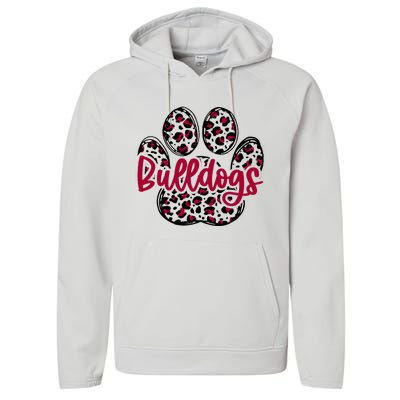 Bulldog School Football Team Mascot Spirit Game Day Performance Fleece Hoodie