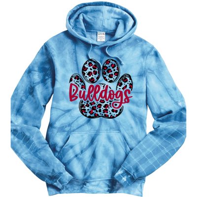 Bulldog School Football Team Mascot Spirit Game Day Tie Dye Hoodie