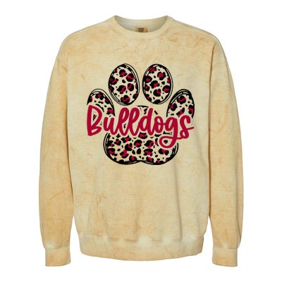 Bulldog School Football Team Mascot Spirit Game Day Colorblast Crewneck Sweatshirt