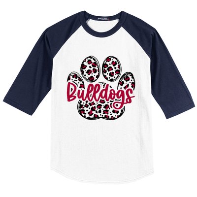 Bulldog School Football Team Mascot Spirit Game Day Baseball Sleeve Shirt