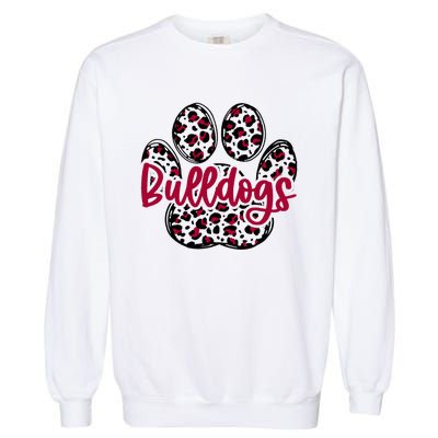 Bulldog School Football Team Mascot Spirit Game Day Garment-Dyed Sweatshirt