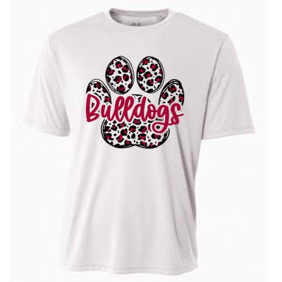 Bulldog School Football Team Mascot Spirit Game Day Cooling Performance Crew T-Shirt