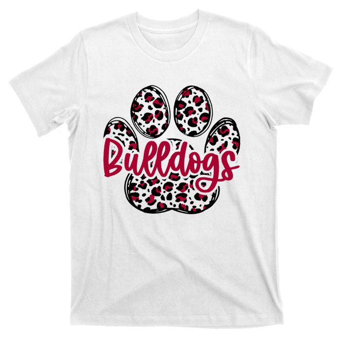 Bulldog School Football Team Mascot Spirit Game Day T-Shirt