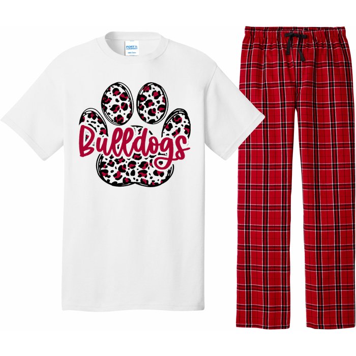 Bulldog School Football Team Mascot Spirit Game Day Pajama Set