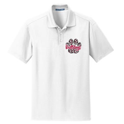 Bulldog School Football Team Mascot Spirit Game Day Dry Zone Grid Polo