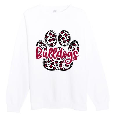 Bulldog School Football Team Mascot Spirit Game Day Premium Crewneck Sweatshirt