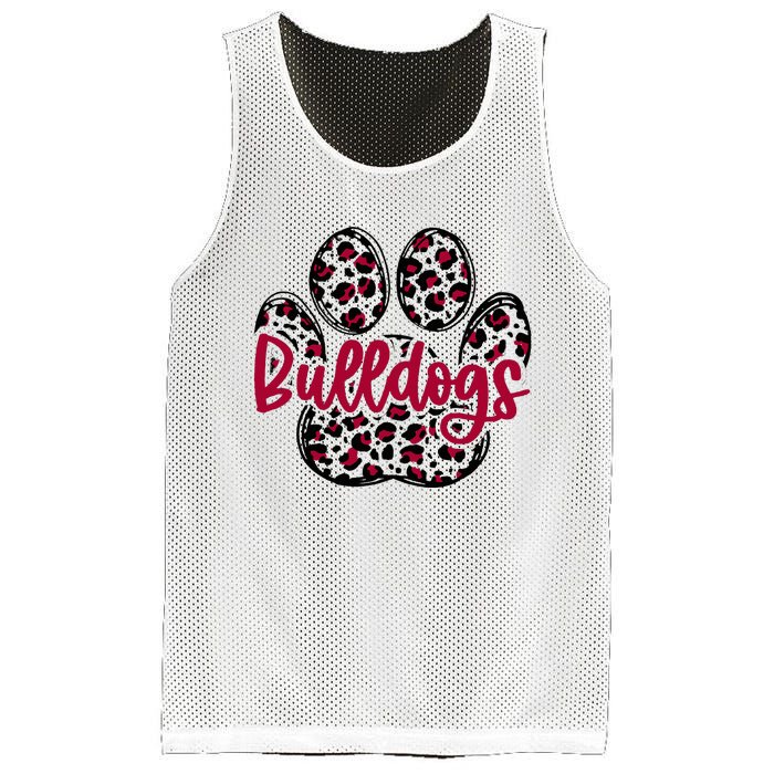 Bulldog School Football Team Mascot Spirit Game Day Mesh Reversible Basketball Jersey Tank