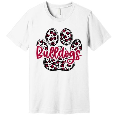 Bulldog School Football Team Mascot Spirit Game Day Premium T-Shirt