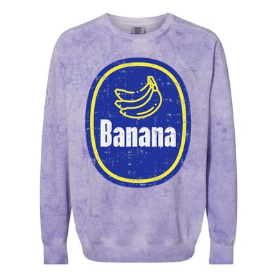 Banana Sticker Funny Fruit Lazy Diy Easy Halloween Costume Colorblast Crewneck Sweatshirt