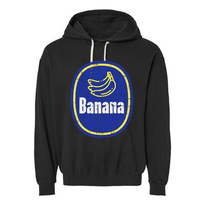 Banana Sticker Funny Fruit Lazy Diy Easy Halloween Costume Garment-Dyed Fleece Hoodie