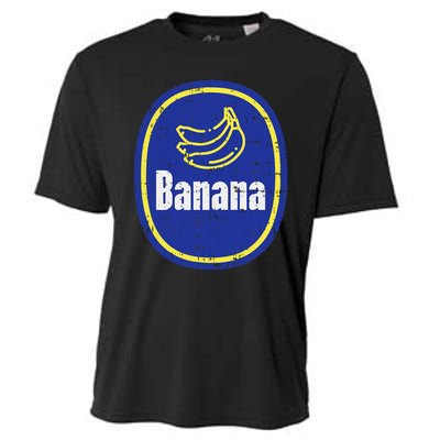 Banana Sticker Funny Fruit Lazy Diy Easy Halloween Costume Cooling Performance Crew T-Shirt