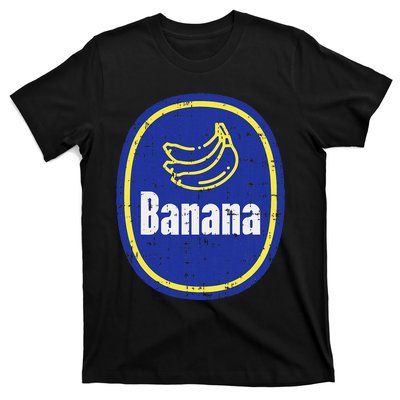 Banana Sticker Funny Fruit Lazy Diy Easy Halloween Costume T-Shirt