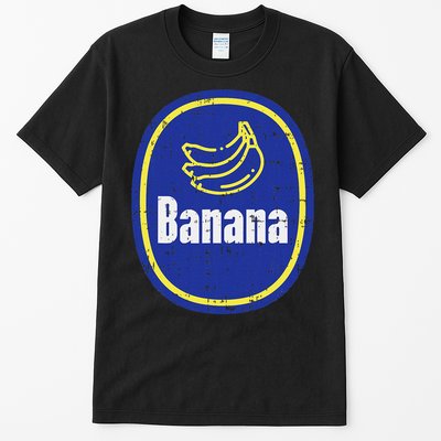 Banana Sticker Funny Fruit Lazy Diy Easy Halloween Costume Tall T-Shirt