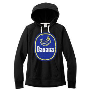 Banana Sticker Funny Fruit Lazy Diy Easy Halloween Costume Women's Fleece Hoodie