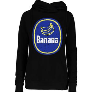 Banana Sticker Funny Fruit Lazy Diy Easy Halloween Costume Womens Funnel Neck Pullover Hood