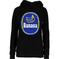 Banana Sticker Funny Fruit Lazy Diy Easy Halloween Costume Womens Funnel Neck Pullover Hood