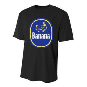 Banana Sticker Funny Fruit Lazy Diy Easy Halloween Costume Youth Performance Sprint T-Shirt