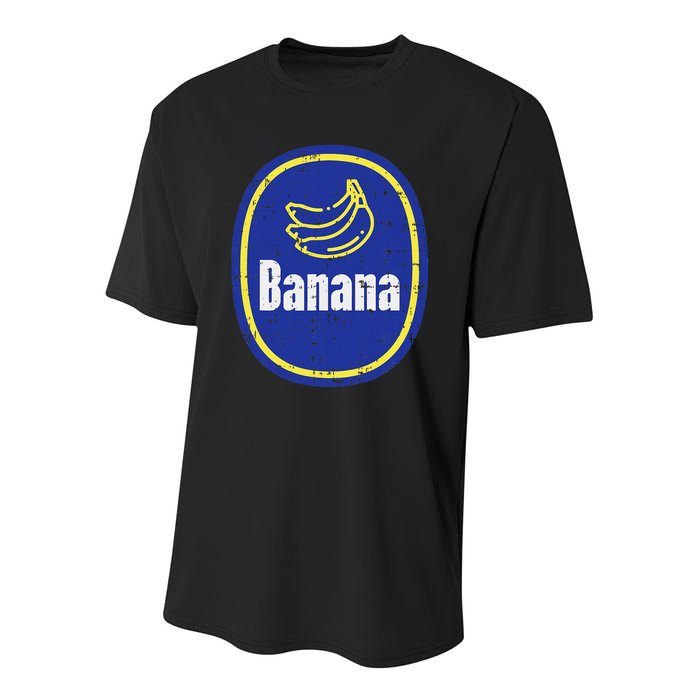 Banana Sticker Funny Fruit Lazy Diy Easy Halloween Costume Youth Performance Sprint T-Shirt