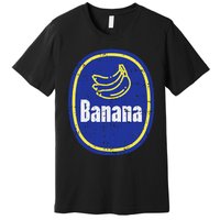 Banana Sticker Funny Fruit Lazy Diy Easy Halloween Costume Premium T-Shirt