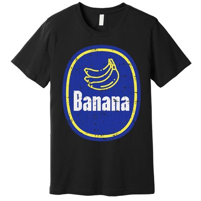 Banana Sticker Funny Fruit Lazy Diy Easy Halloween Costume Premium T-Shirt