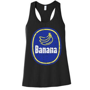 Banana Sticker Funny Fruit Lazy Diy Easy Halloween Costume Women's Racerback Tank