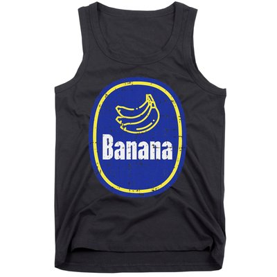 Banana Sticker Funny Fruit Lazy Diy Easy Halloween Costume Tank Top