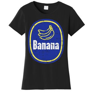 Banana Sticker Funny Fruit Lazy Diy Easy Halloween Costume Women's T-Shirt