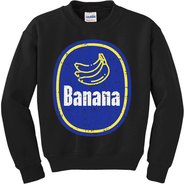 Banana Sticker Funny Fruit Lazy Diy Easy Halloween Costume Kids Sweatshirt