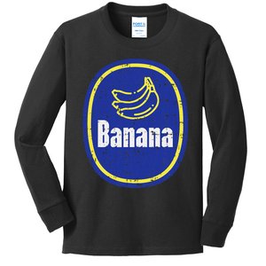 Banana Sticker Funny Fruit Lazy Diy Easy Halloween Costume Kids Long Sleeve Shirt