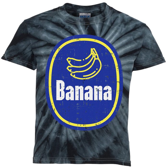 Banana Sticker Funny Fruit Lazy Diy Easy Halloween Costume Kids Tie-Dye T-Shirt