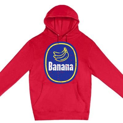 Banana Sticker Funny Fruit Lazy Diy Easy Halloween Costume Premium Pullover Hoodie