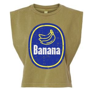 Banana Sticker Funny Fruit Lazy Diy Easy Halloween Costume Garment-Dyed Women's Muscle Tee