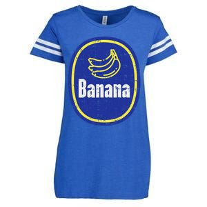 Banana Sticker Funny Fruit Lazy Diy Easy Halloween Costume Enza Ladies Jersey Football T-Shirt