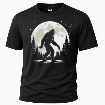 Bigfoot Sasquatch Full Moon Forest Graphic Funny Big Foot Performance Shirt