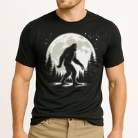 Bigfoot Sasquatch Full Moon Forest Graphic Funny Big Foot Cooling Performance Crew T-Shirt
