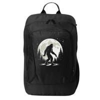 Bigfoot Sasquatch Full Moon Forest Graphic Funny Big Foot City Backpack