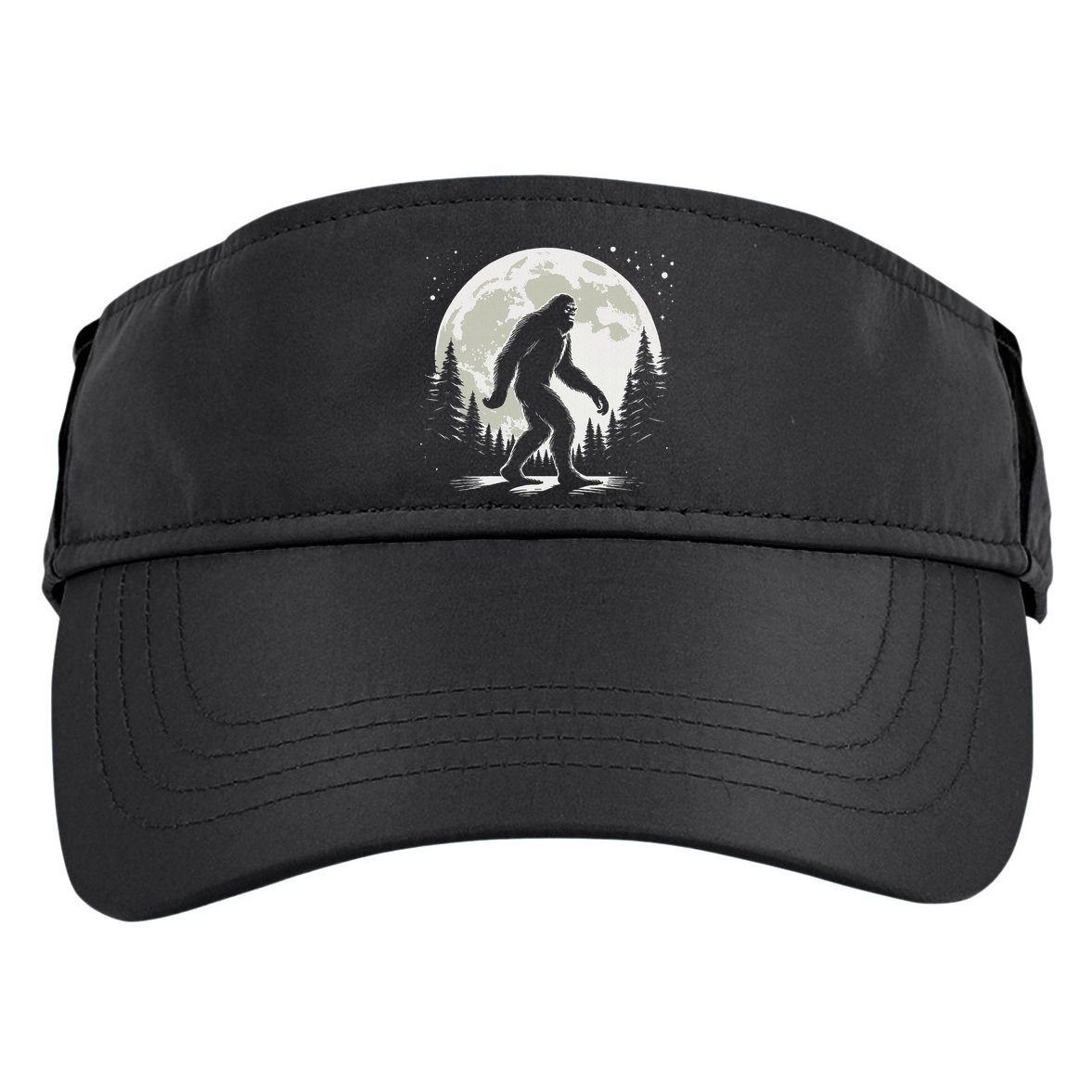 Bigfoot Sasquatch Full Moon Forest Graphic Funny Big Foot Adult Drive Performance Visor