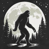 Bigfoot Sasquatch Full Moon Forest Graphic Funny Big Foot Adult Drive Performance Visor