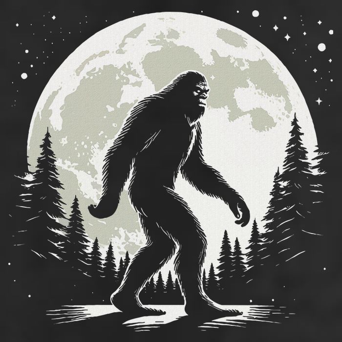 Bigfoot Sasquatch Full Moon Forest Graphic Funny Big Foot Adult Drive Performance Visor