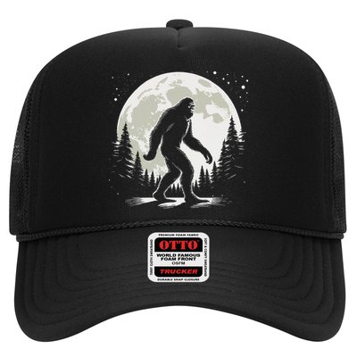Bigfoot Sasquatch Full Moon Forest Graphic Funny Big Foot Trucker Hat