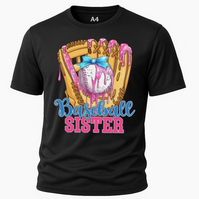 Baseball Sister Funny Baseball Ice Cream Drip Big Sister Performance Shirt