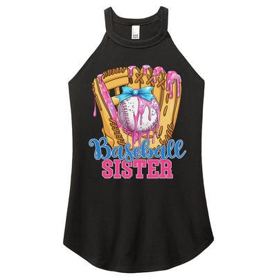 Baseball Sister Funny Baseball Ice Cream Drip Big Sister Women's Perfect Tri Rocker Tank